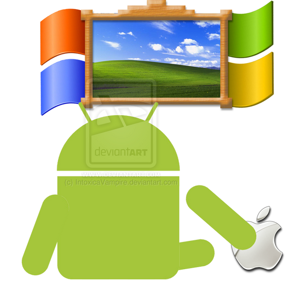 Android and Apple watching Windows by IntoxicaVampire on DeviantArt
