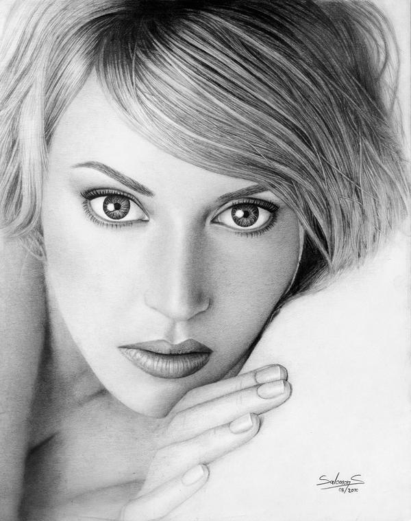 Kate Winslet Drawing by salomnsm