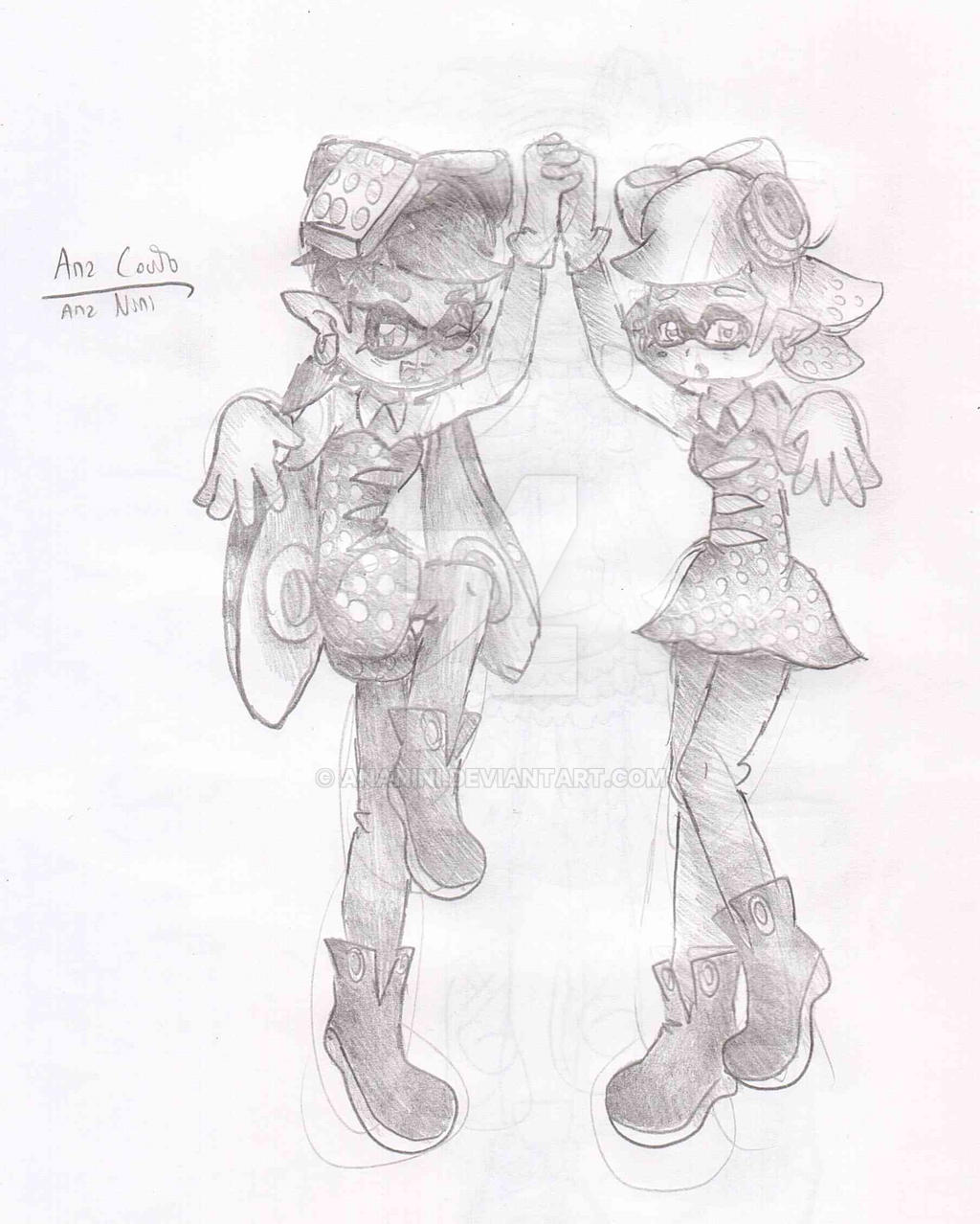 callie and marie splatoon coloring pages - photo #28