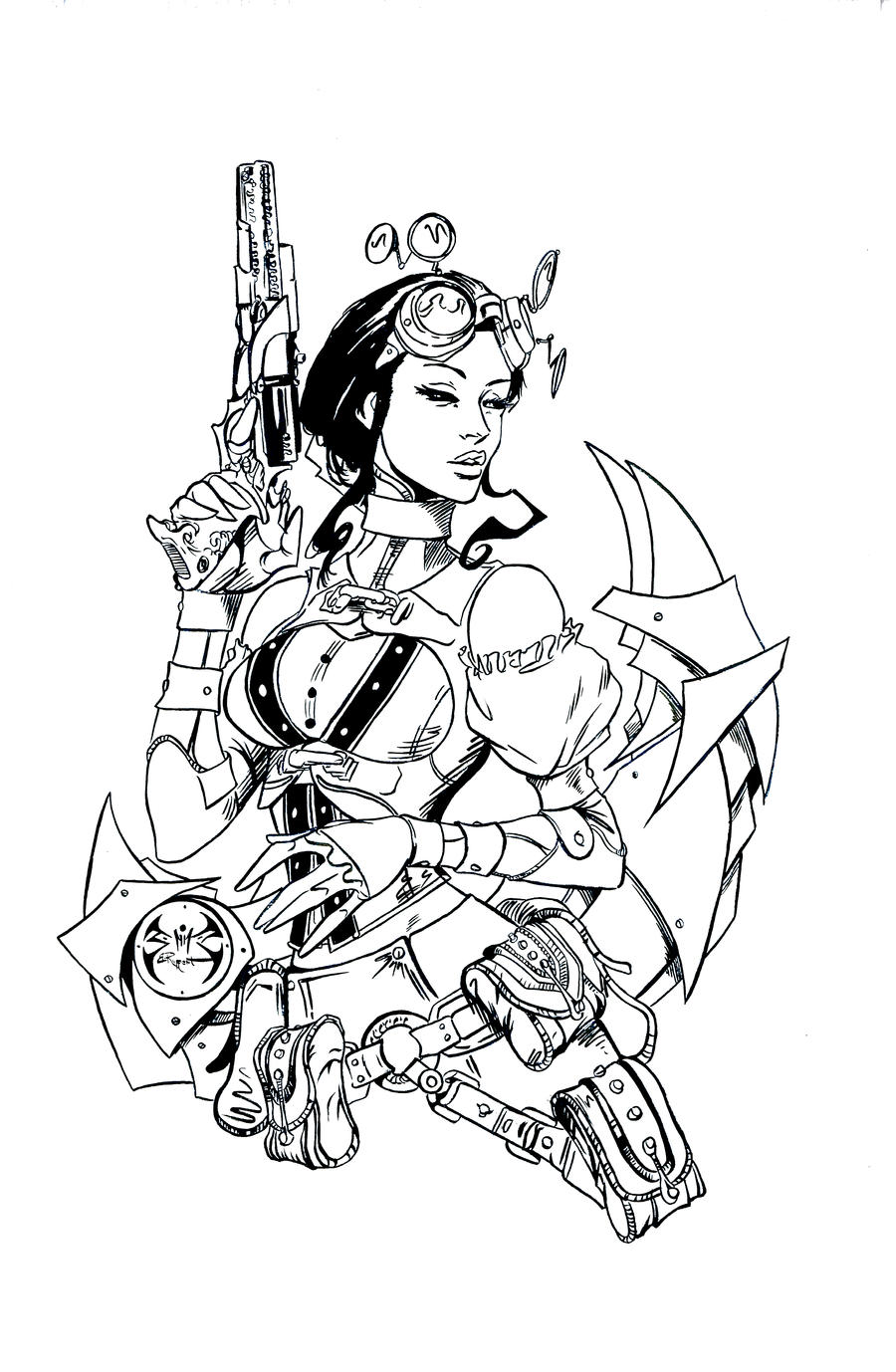 lady mechanika coloring pages - photo #15