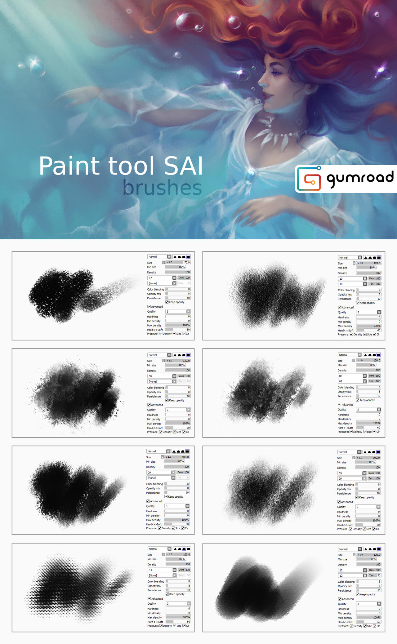 Paint Tool Sai Pencil Brush Downloaded