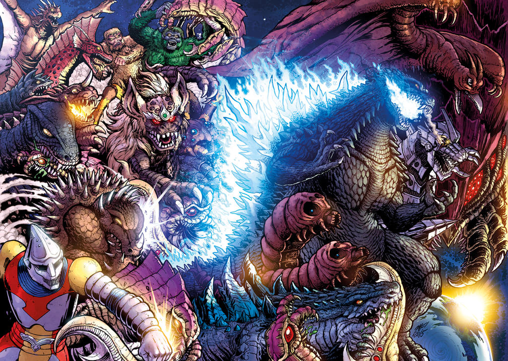 Godzilla Rulers of Earth #25 wraparound cover by KaijuSamurai