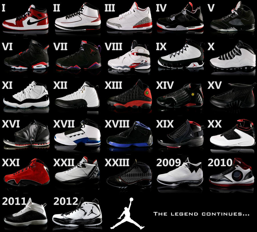 all of the jordan shoes in order