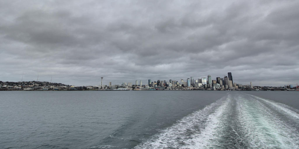 Seattle waterfront from the Bainbridge Island ferry