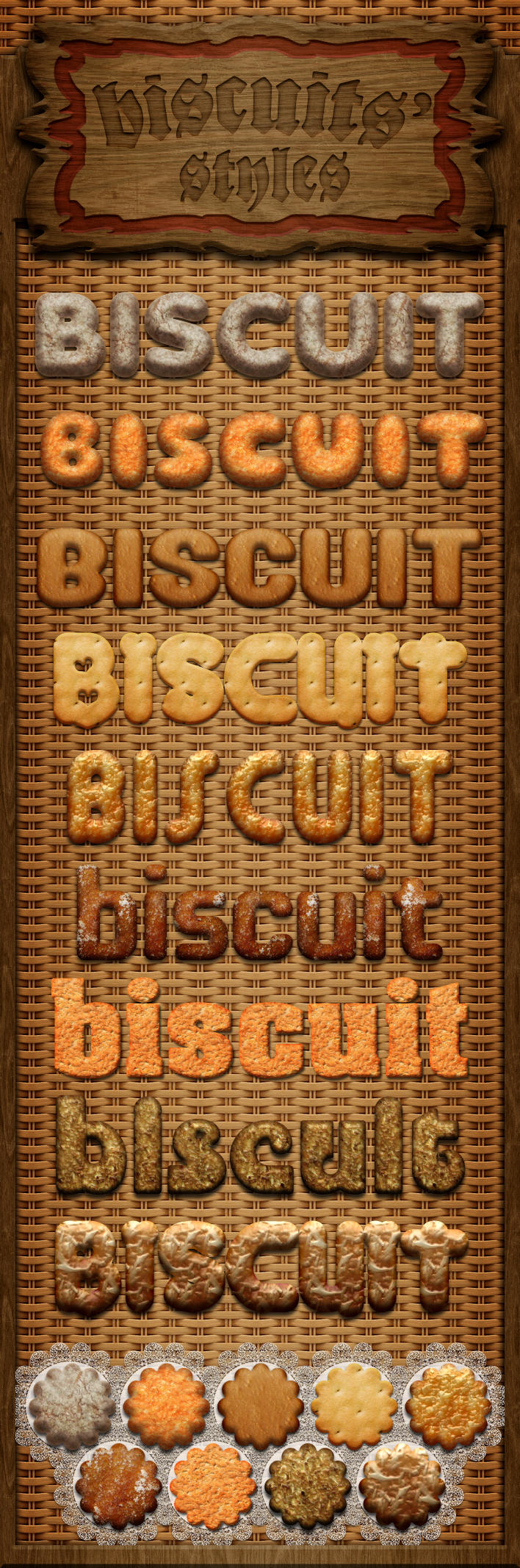 Biscuit Photoshop styles