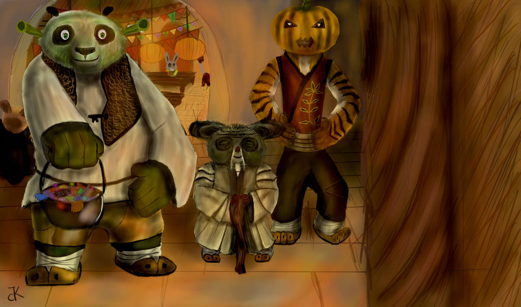 Halloween Po, Tigress and Shifu. by bk-kam on DeviantArt