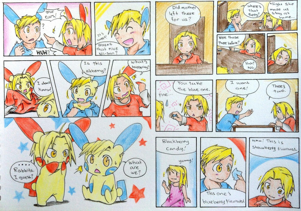 Young Elric brothers Pokemon TF (Part 2) by FezMangaka on 