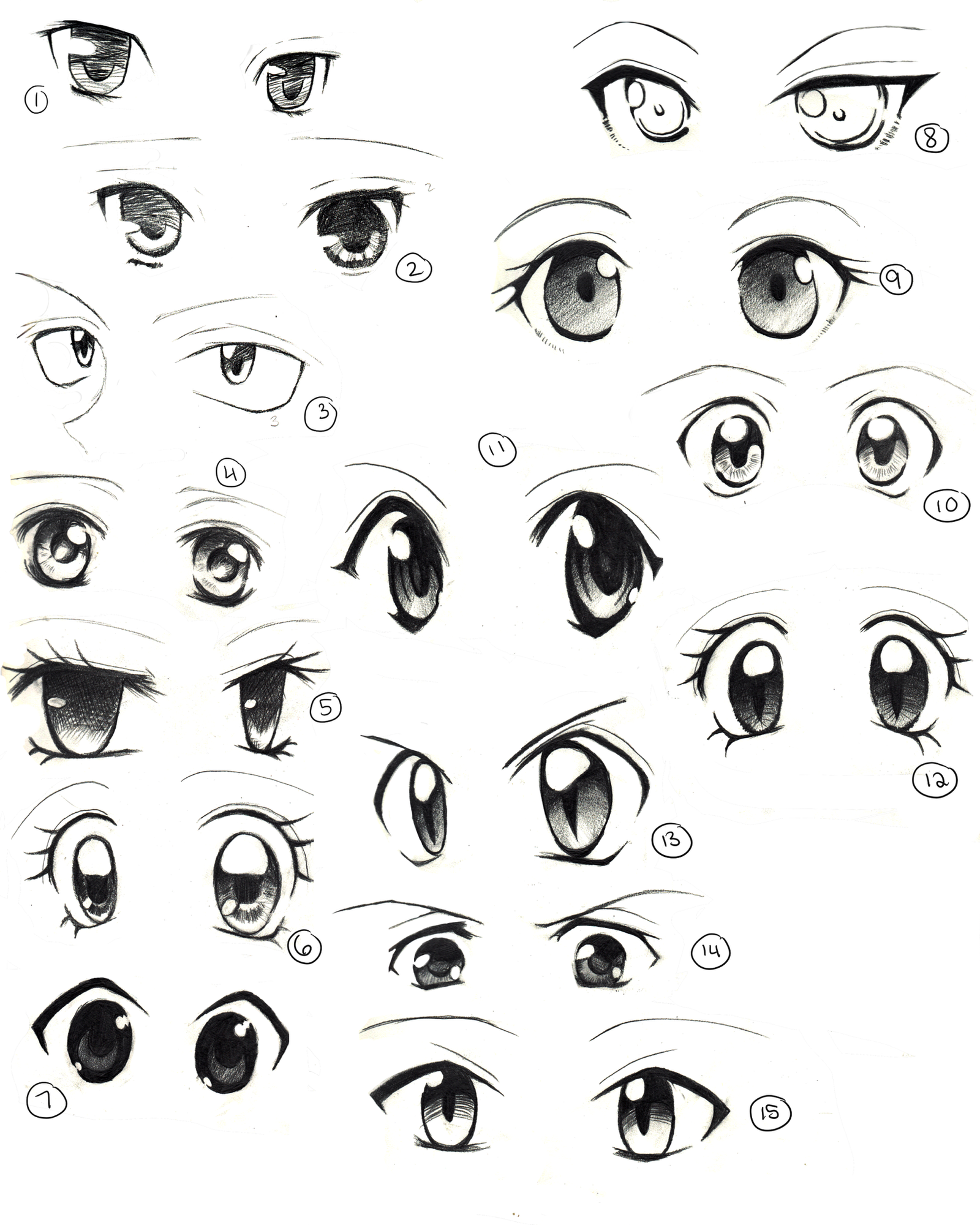 Cute Anime Girl Eyes Drawing gambar ke 5