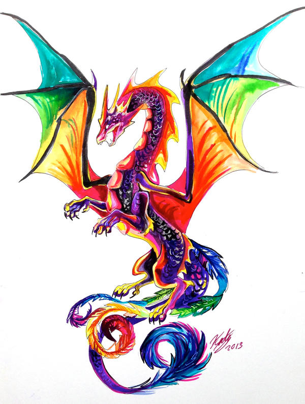 Rainbow Dragon Tattoo by Lucky978 on DeviantArt