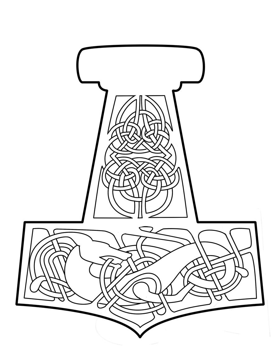 thor__s_hammer_wip_by_deliriumsfishes1327.jpg (900×1165) | Viking art ...