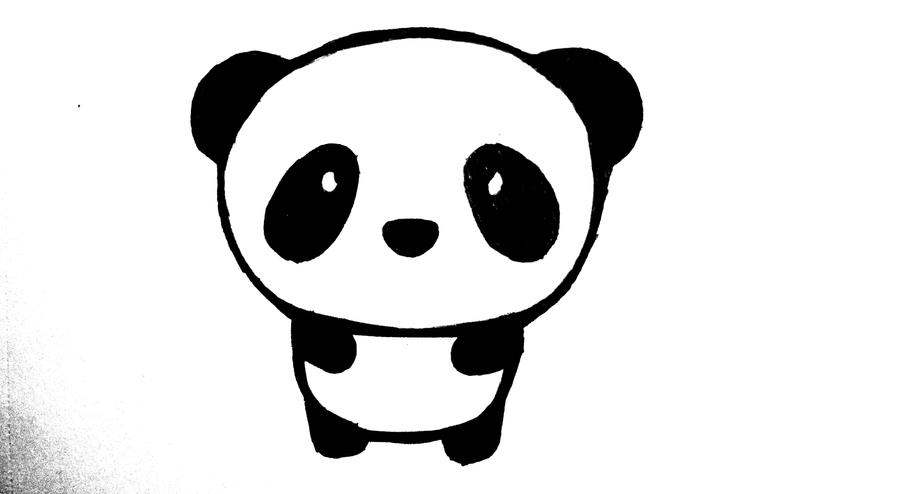 how to draw a panda bear - YouTube