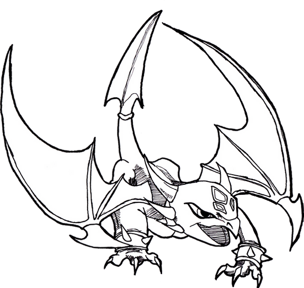 dark spyro the dragon coloring pages - photo #27