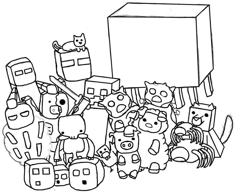 Minecraft Mobs Pages Coloring Pages
